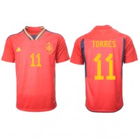 Spanien Ferran Torres #11 Replika Hemmatröja VM 2022 Kortärmad